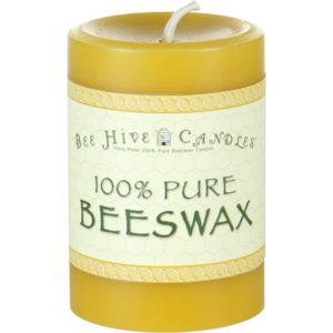 non-toxic beeswax 4 inch pillar